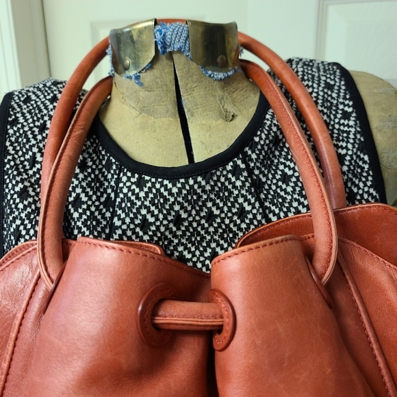 Cole Haan Vintage Red Genuine Leather Handbag Shoulderbag - Picture 3 of 15